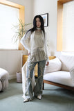 Pearling mesh flare sleeveless