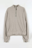 High neck fleece sweatshirt