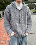 noti Knit Hoodie Zip Up
