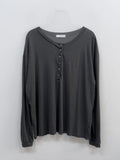 Henley Neck Over Fit Sweatshirt T-Shirts