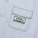 Vintage Patch Reverse Denim Shirt