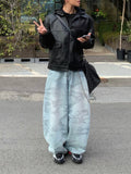Tenor camo balloon denim pants