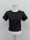 Roll-up Short Sleeve Crop T-Shirt