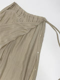 Wrinkle Wrap Layered Wide Pants