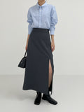 Lizzo banding slit long skirt
