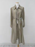 Bridget Pintuck See-Through Long Shirt One Piece