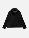 Slit CP color matching hood zip-up