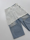Punching Lace Knit Skirt