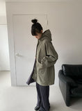 Reget Hood Long Bomber Jacket