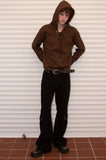 eyelet waffle hoodie
