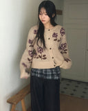 Karim Rose Flower Knit Cardigan