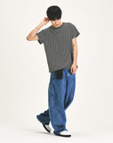 STRIPE CAP SLEEVE KNIT