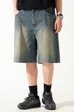 Rain Slab Denim Half Pants