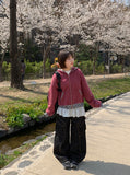 Perrin Stripe Color Matching Hood Zip-Up