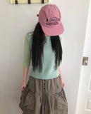 Repo Color Matching Button Three Quarter T-shirt