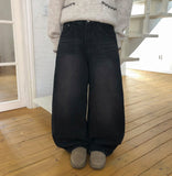 Begilli Washing Brushed Denim Wide Pants