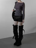 Burneck Eyelet Layered One-Off Tee