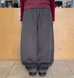 Chilkro Heart Corduroy Banding Wide Pants