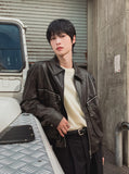 Cairo zipper leather jacket