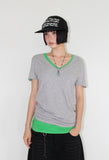 SOFT LONG V-NECK TEE