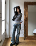 Bonnie Low Bending Bootcut Denim Pants