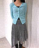 Andor Slim See-through Knit Cardigan