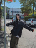 Luca over denim hoodie
