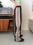 Fairlane Nylon Lace Color Matching Two-Way Long Wide Jogger Pants