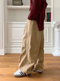 [UNISEX] Twirl balloon two-way pintuck cotton long jogger wide pants