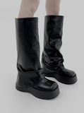 1129 Warm Platform Long Boots (6 cm)