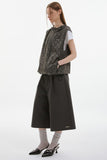 twin zipper dot hood vest