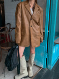 (UNISEX) Ed Leather Over Blazer