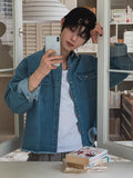 Mar Crop Cutting Denim Shirt