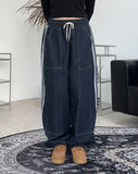 Bolden Stitch Banding Denim Pants