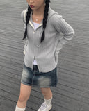 Epee Denim Washing Mini Skirt