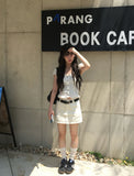 Shaon Punching Frill Lace Off Shoulder Blouse