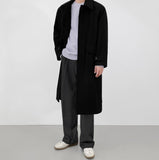 Quad wool balmacan coat