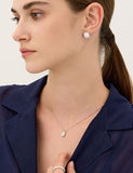 Essence Silver (W) Lab Diamond Double Room Pave Necklace S