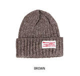 Annyu patch ribbed wool beanie