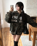 Maison Camo Printing Hood Zip-Up