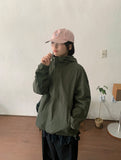 [unisex] Skone two-way string hood wind jacket