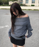 Midden Loose Off-Shoulder Knit