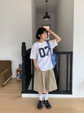 Tomt Number Printing Over Short Sleeve Tee