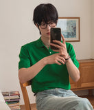 Poise Collar Short Sleeve Knit