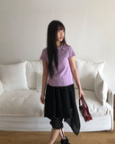 Royce Chiffon Layered Banding Midi Skirt