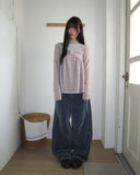 Belan Velvet Curved Denim Pants