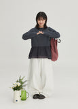 [BAONHAUS] Okone cut cotton wide balloon pants