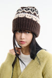 Fuzzy wool blend knit beanie