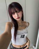Forever numbering lace crop sleeveless