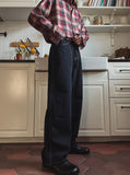 Fizz cut wide denim pants